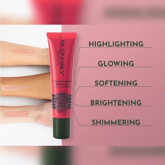 Mudmasky Glowy Illuminating Blush Drops - Picture 3 of 6